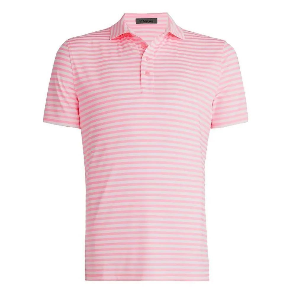 G/FORE Men's Candy Perforated Stripe Tech Jersey Polo